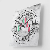 Trade Design | Bearish pattern Marble | Pips スクエア壁時計 (傾斜)