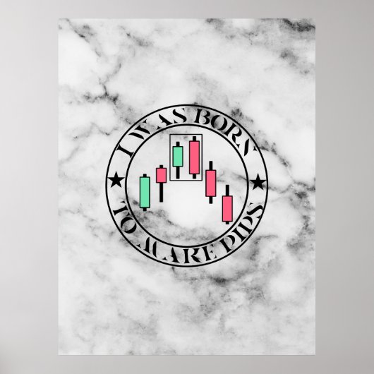 Trade Design | Bearish pattern Marble | Pips ポスター (正面)