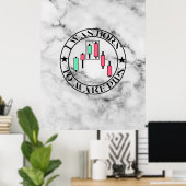 Trade Design | Bearish pattern Marble | Pips ポスター (ホームオフィス)