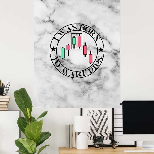 Trade Design | Bearish pattern Marble | Pips ポスター (ホームオフィス)