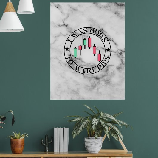 Trade Design | Bearish pattern Marble | Pips ポスター (リビング1)