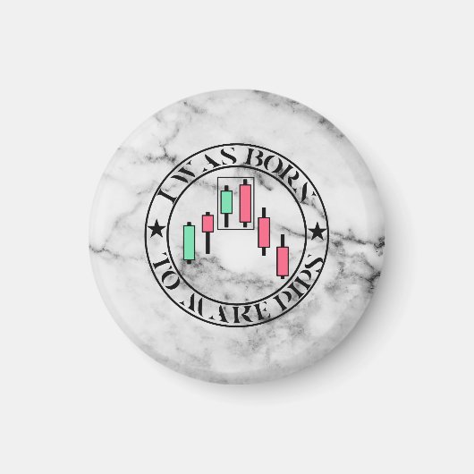 Trade Design | Bearish pattern Marble | Pips マグネット (正面)