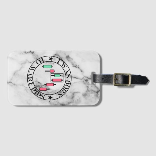 Trade Design | Bearish pattern Marble | Pips ラゲッジタグ (正面横)