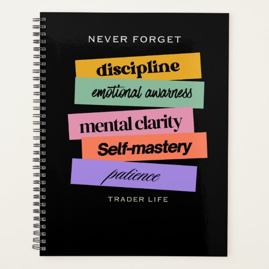 Trade design | Reminder | Motivation プランナー手帳 (正面)