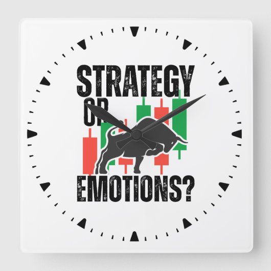 Trade Motivation | Bull market | Strategy  スクエア壁時計 (正面)