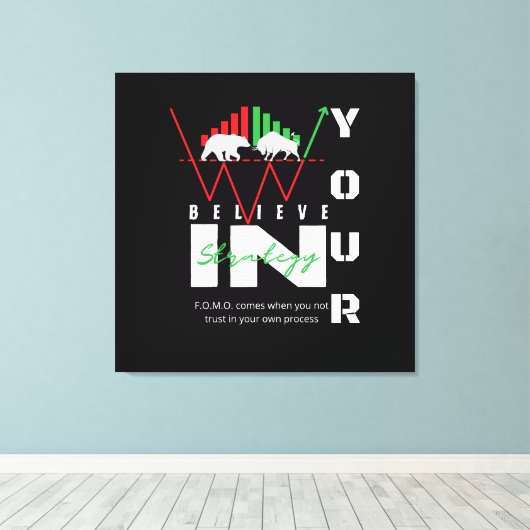 Trade Motivation | Bullish | Pattern キャンバスプリント (インサイチュ (ウッドフロア))