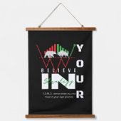 Trade Motivation | Bullish | Pattern 吊り下げ型タペストリー (正面)