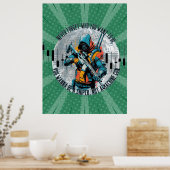 Trade Motivation | Cyberpunk Sniper | Fantasy  ポスター (キッチン)