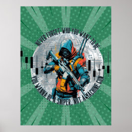 Trade Motivation | Cyberpunk Sniper | Fantasy ポスター