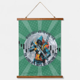 Trade Motivation | Cyberpunk Sniper | Fantasy 吊り下げ型タペストリー