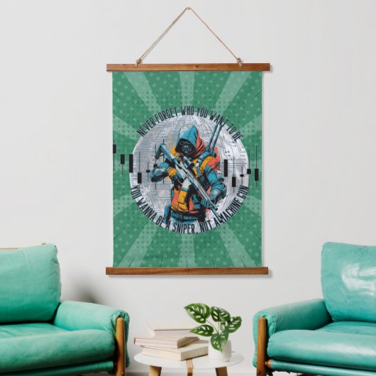 Trade Motivation | Cyberpunk Sniper | Fantasy  吊り下げ型タペストリー (リビング)
