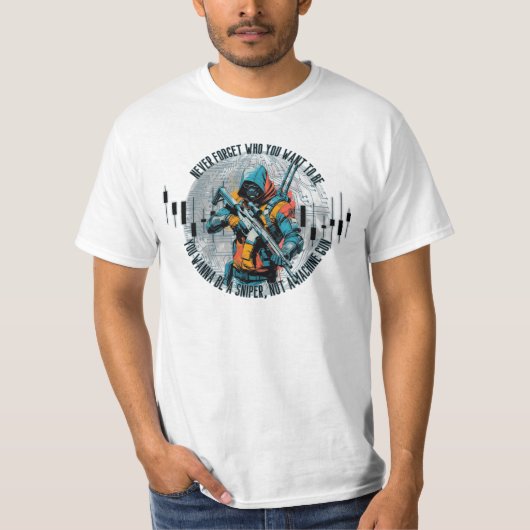 Trade Motivation | Cyberpunk Sniper | Fantasy  Tシャツ (正面)