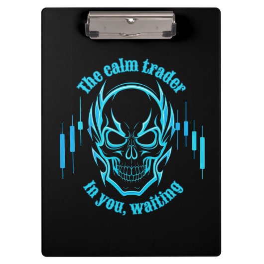 Trade Motivation | Skull | Calm Trader クリップボード (正面)