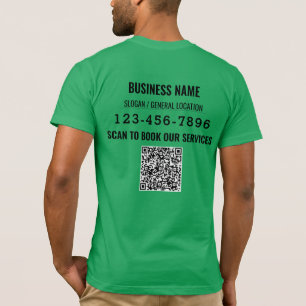 Trade Show Welcome Business Logo QRコード Tシャツ