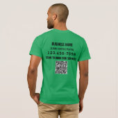 Trade Show Welcome Business Logo QRコード Tシャツ (裏面フル)