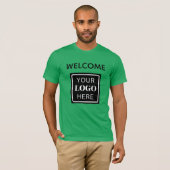 Trade Show Welcome Business Logo QRコード Tシャツ (正面フル)