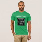 Trade Show Welcome Business Logo QRコード Tシャツ (正面フル)