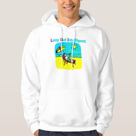 TRADEMARKED LAZY BUT INTELLIGENT HOODIE パーカ (正面)