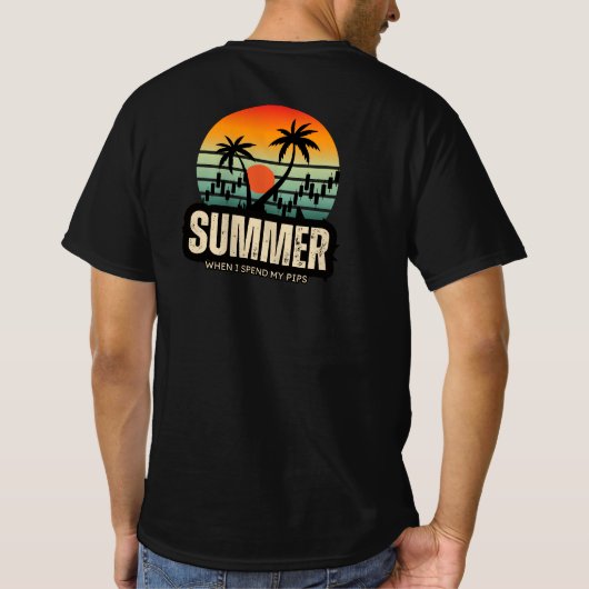Trader design | Summer | Funny Tシャツ (裏面)