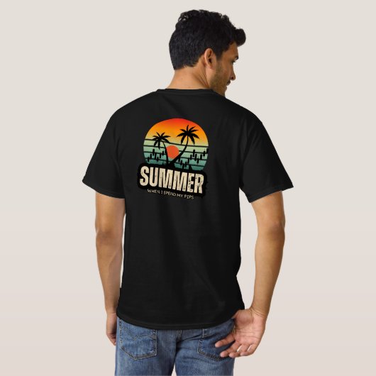 Trader design | Summer | Funny Tシャツ (裏面フル)