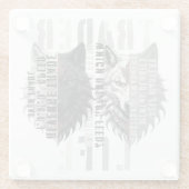 Trader life | Wolf | Both sides ガラスコースター (裏面)