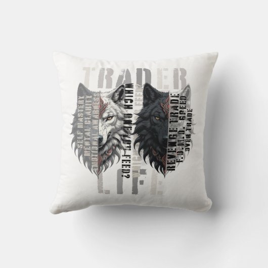 Trader life | Wolf | Both sides クッション (裏面)