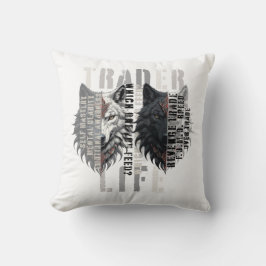 Trader life | Wolf | Both sides クッション