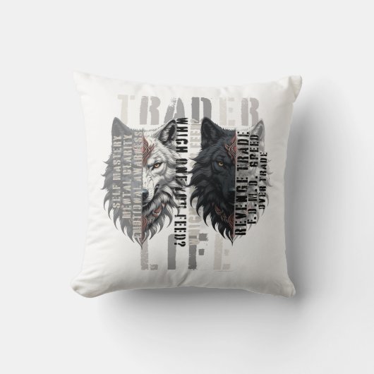 Trader life | Wolf | Both sides クッション (正面)