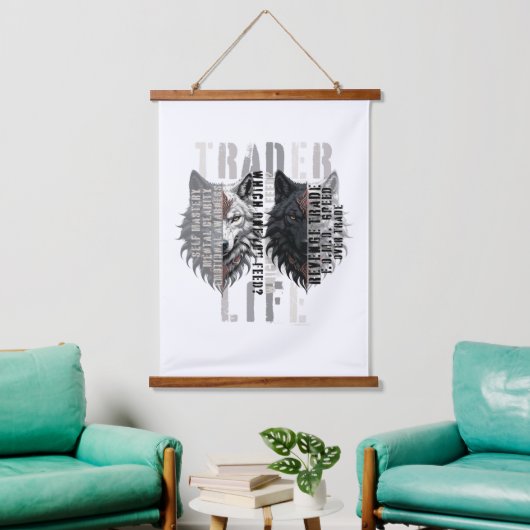 Trader life | Wolf | Both sides 吊り下げ型タペストリー (リビング)