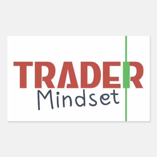 Trader Mindset – Discipline Focus & Trading Psycho 長方形シール (正面)