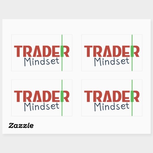 Trader Mindset – Discipline Focused Trading 長方形シール (シート)
