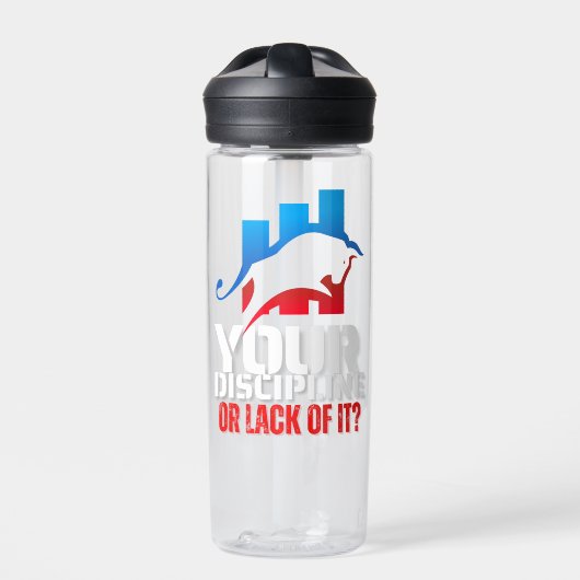 Trader motivation | Bull | Discipline ウォーターボトル (正面)