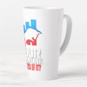 Trader motivation | Bull | Discipline カフェラテマグ (右アングル)