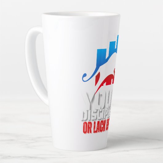 Trader motivation | Bull | Discipline カフェラテマグ (左アングル)