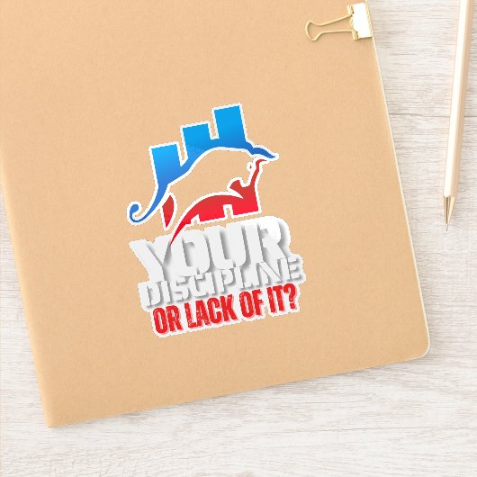 Trader motivation | Bull | Discipline シール (ノートブック)