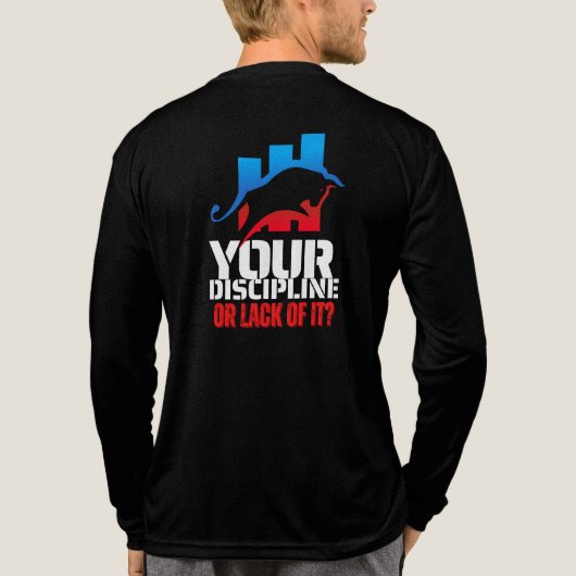Trader motivation | Bull | Discipline トライブレンドＴシャツ (背面)