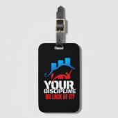 Trader motivation | Bull | Discipline ラゲッジタグ (正面縦)