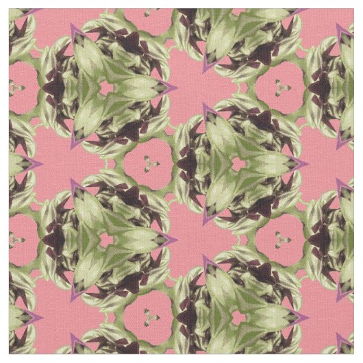 Tradescantia Kaleidoscope ファブリック (クローズアップ)