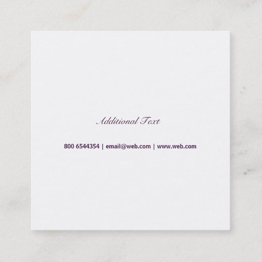 Tradicional Classic On Periwinkle  Purple Color スクエア名刺 (裏面)