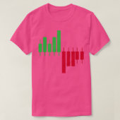 Trading candlesticks candle chart pips tシャツ (デザイン正面)