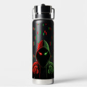 Trading Chart Pattern Streetwear Red Green Candle ウォーターボトル (背面)