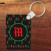 Trading Chart Pattern Streetwear Red Green Candle キーホルダー (裏面)