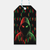 Trading Chart Pattern Streetwear Red Green Candle ギフトタグ (正面)
