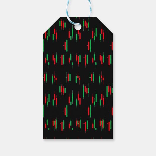 Trading Chart Pattern Streetwear Red Green Candle ギフトタグ (裏面)