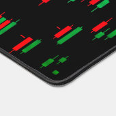 Trading Chart Pattern Streetwear Red Green Candle デスクマット (コーナー)