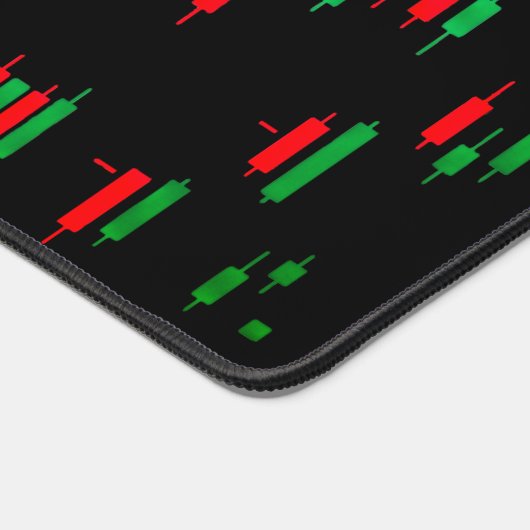 Trading Chart Pattern Streetwear Red Green Candle デスクマット (コーナー)