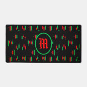 Trading Chart Pattern Streetwear Red Green Candle デスクマット (正面)