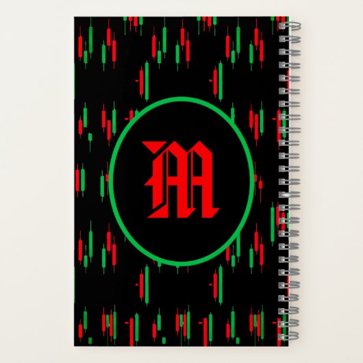 Trading Chart Pattern Streetwear Red Green Candle ノートブック (裏面)