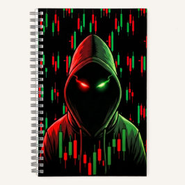 Trading Chart Pattern Streetwear Red Green Candle ノートブック