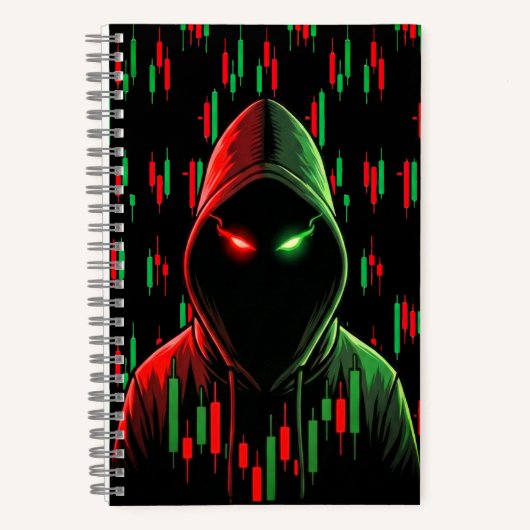 Trading Chart Pattern Streetwear Red Green Candle ノートブック (正面)